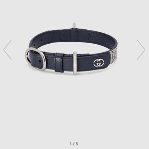Gucci Navy Blue Dog Collar